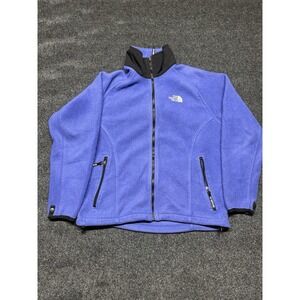 North Face Women's Zip Up Purple‎ Fleece Size Medium